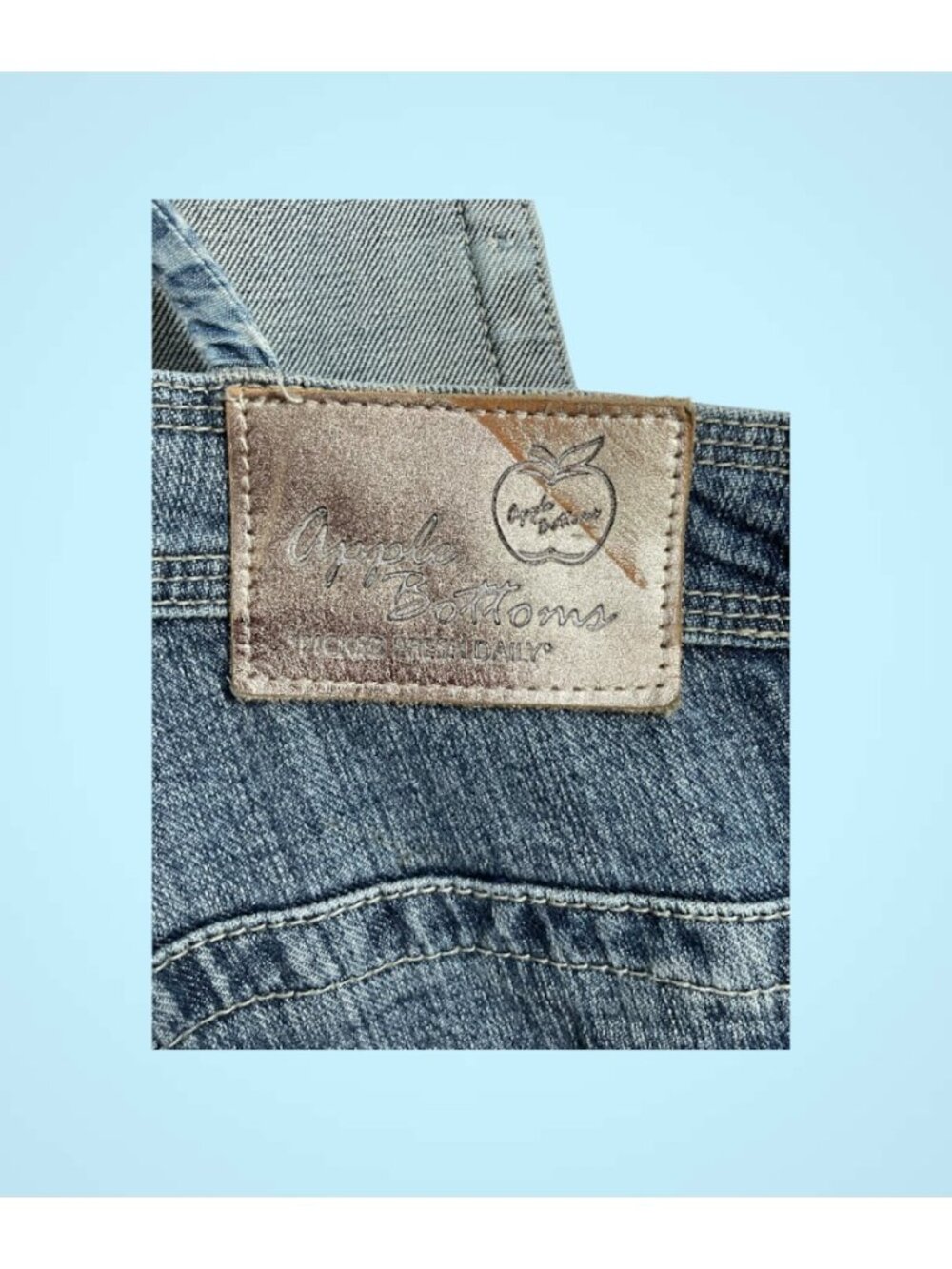 Apple Bottoms Y2K Denim Capri Overalls Women 15/16 Cropped Jumpsuit Vintage Styl - Picture 5 of 13